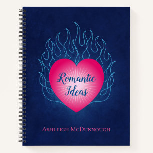 Hearts on Fire Romantic Ideas Notebook