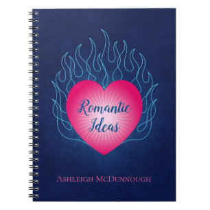 Hearts on Fire Romantic Ideas Notebook