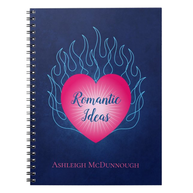 Hearts on Fire Romantic Ideas Notebook (Front)
