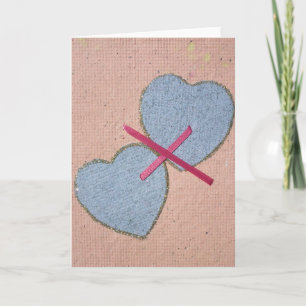 Hearts on Handmade, Recycled Paper Holiday Card