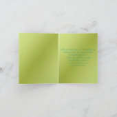 Hearts on Lime Pleats Thank You Note Card (Inside)