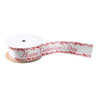 Hearts on Top and Bottom Valentine's Day  Satin Ribbon