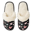 Hearts Pair Of Fuzzy Slippers