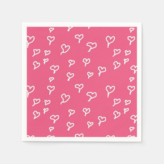 Hearts Paper Napkins (Front)