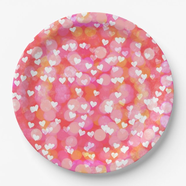 Hearts Paper Plates (Front)