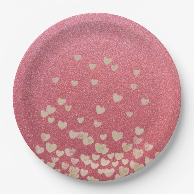 Hearts Paper Plates (Front)