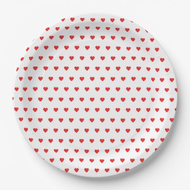 Hearts Paper Plates (Front)