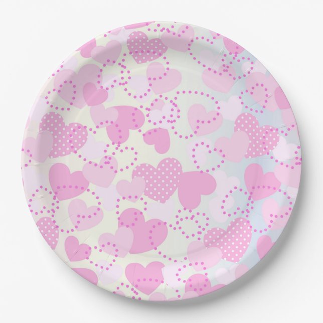 Hearts Paper Plates (Front)