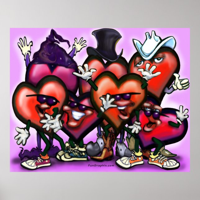 Hearts Party Poster (Front)