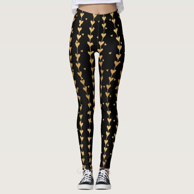 Hearts Pattern 14 Leggings (Front)