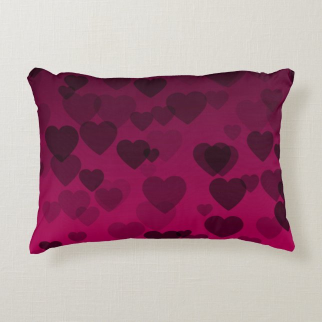 Hearts Pattern 18 Accent Pillow (Front)