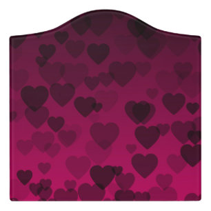 Hearts Pattern 18 Door Sign