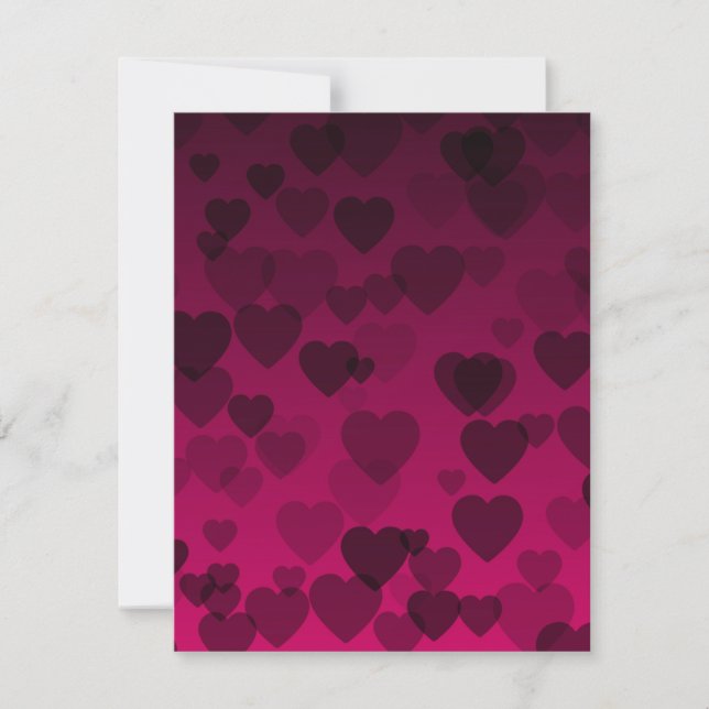 Hearts Pattern 18 Note Card (Front)
