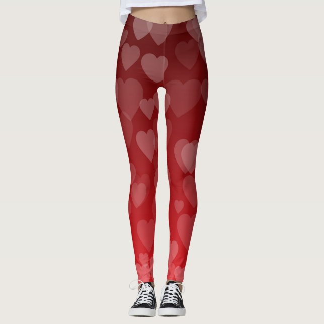 Hearts Pattern 19 Leggings (Front)