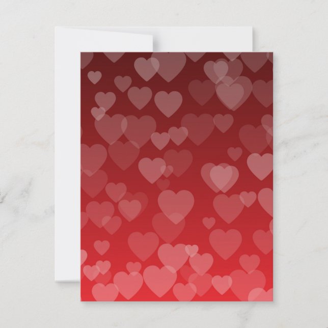 Hearts Pattern 19 Note Card (Front)
