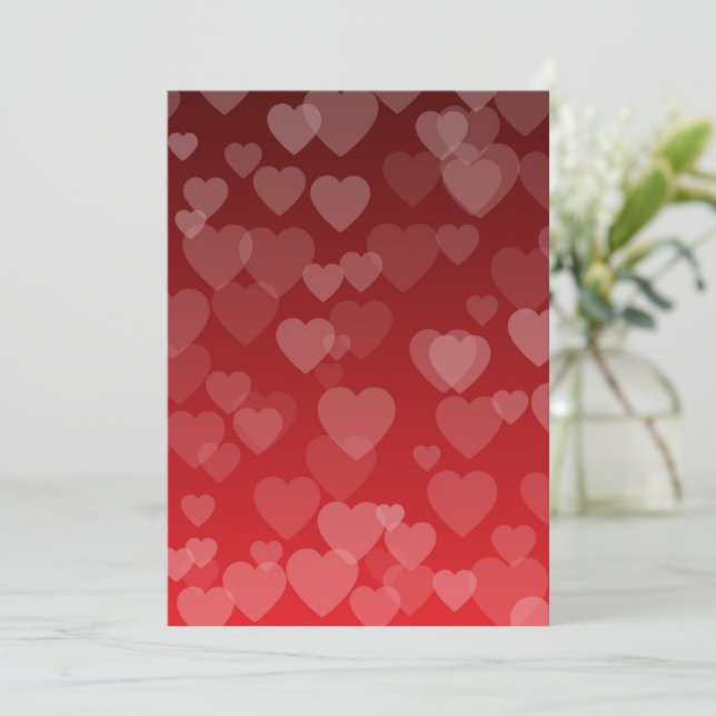 Hearts Pattern 19 Thank You Card (Standing Front)