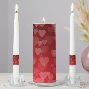 Hearts Pattern 19 Unity Candle Set