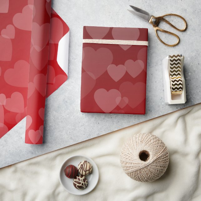 Hearts Pattern 19 Wrapping Paper (Crafts)