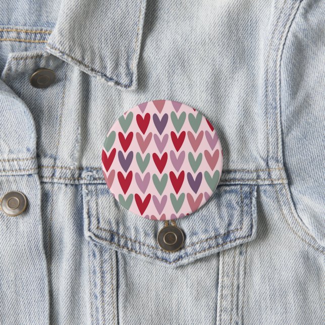 Hearts Pattern 1 Button (In Situ)