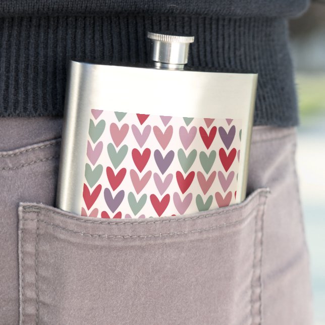 Hearts Pattern 1 Flask (In Situ)
