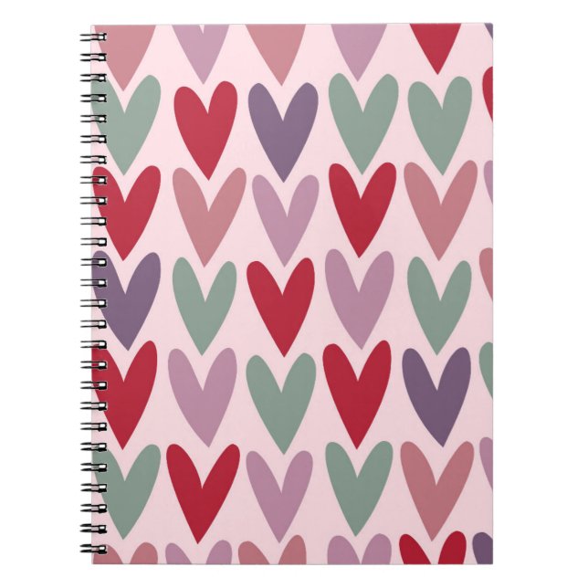 Hearts Pattern 1 Notebook (Front)