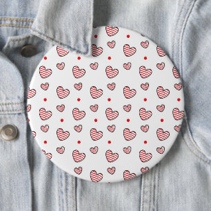 Hearts Pattern 21 Button