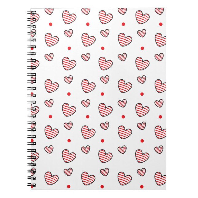 Hearts Pattern 21 Notebook (Front)
