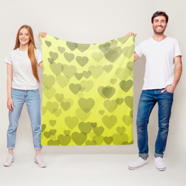 Hearts Pattern 22 Fleece Blanket (In Situ)