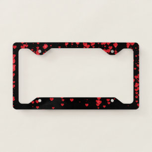 Hearts Pattern 24 License Plate Frame