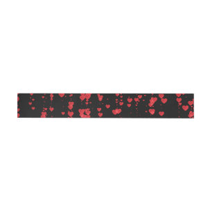 Hearts Pattern 24 Wrap Around Label