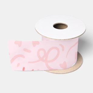 Hearts Pattern 25 Satin Ribbon