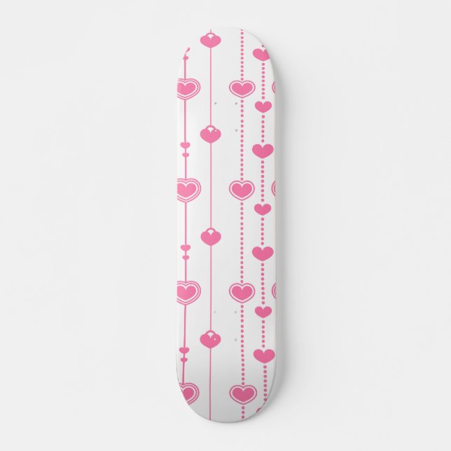 Hearts Pattern 26 Skateboard (Front)