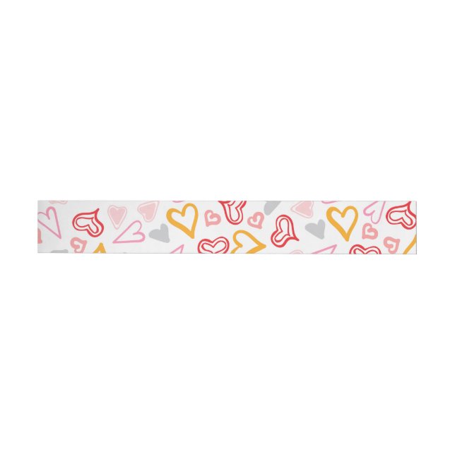 Hearts Pattern 26 Wrap Around Label (Individual)