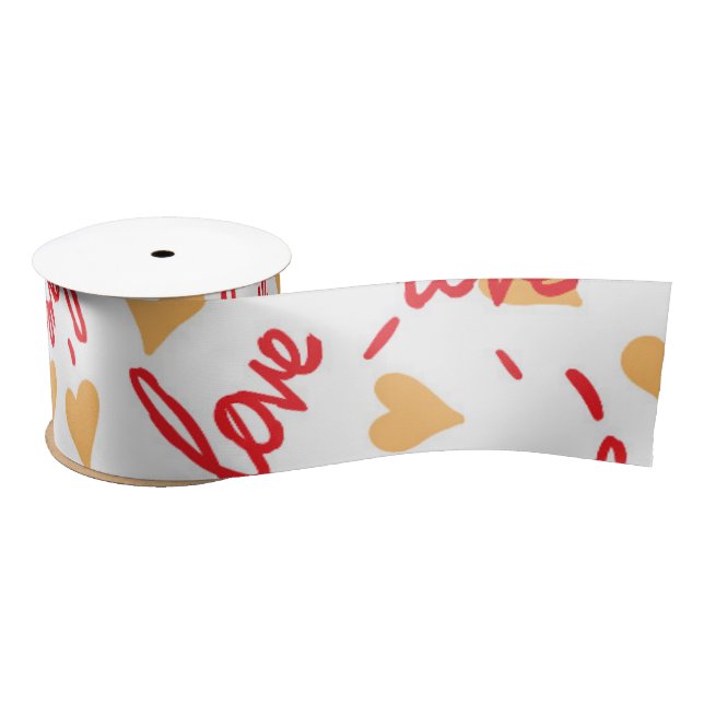 Hearts Pattern 27 Satin Ribbon (Spool)