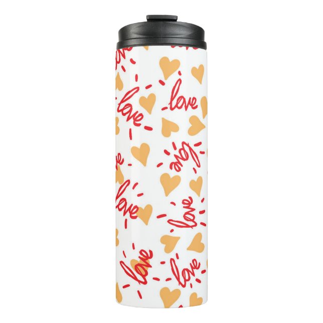 Hearts Pattern 27 Thermal Tumbler (Front)