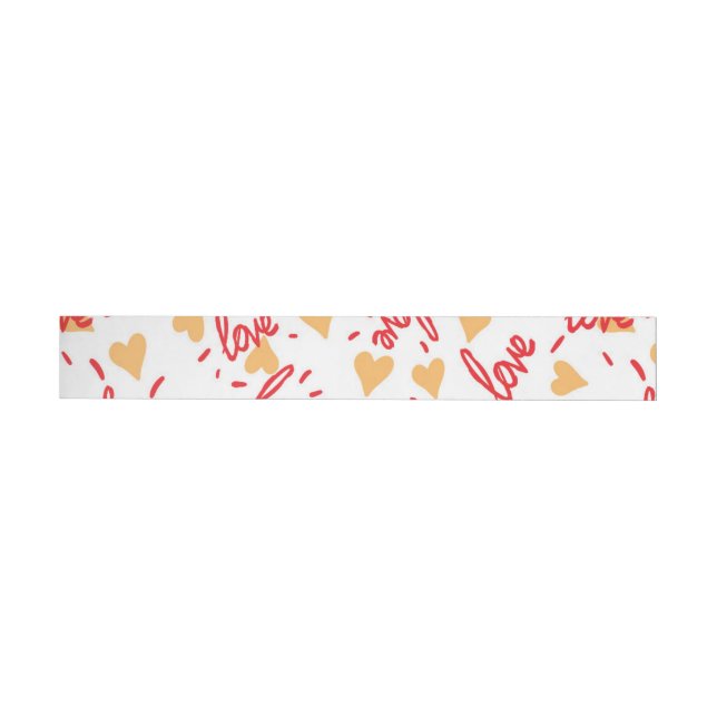 Hearts Pattern 27 Wrap Around Label (Individual)