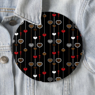 Hearts Pattern 28 Button