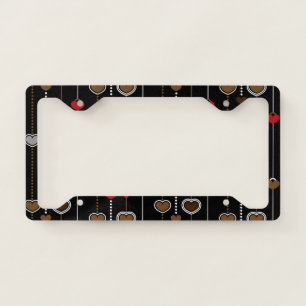 Hearts Pattern 28 License Plate Frame