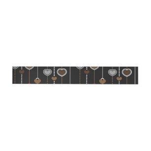 Hearts Pattern 28 Wrap Around Label
