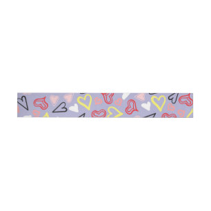 Hearts Pattern 31 Wrap Around Label