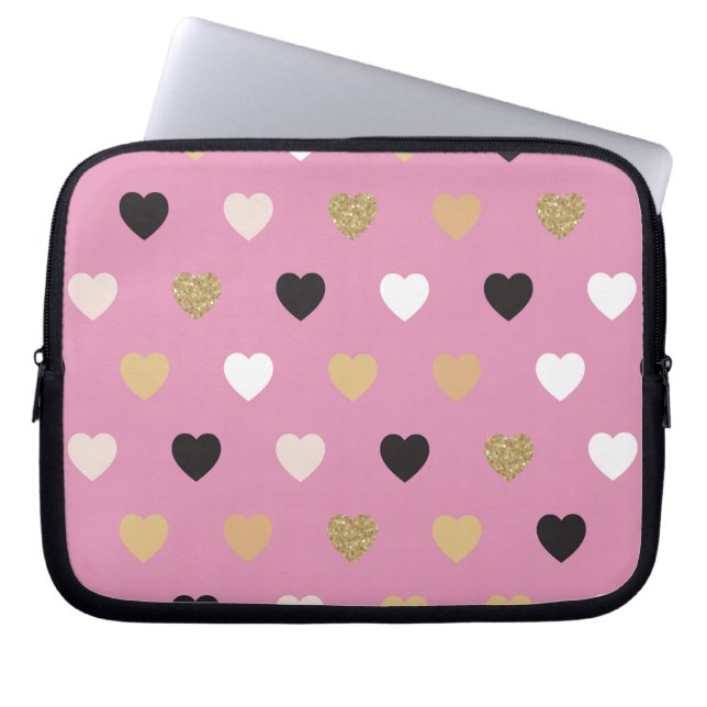 Hearts Pattern 32 Laptop Sleeve (Front)