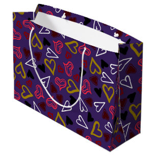 Hearts Pattern 32 Large Gift Bag
