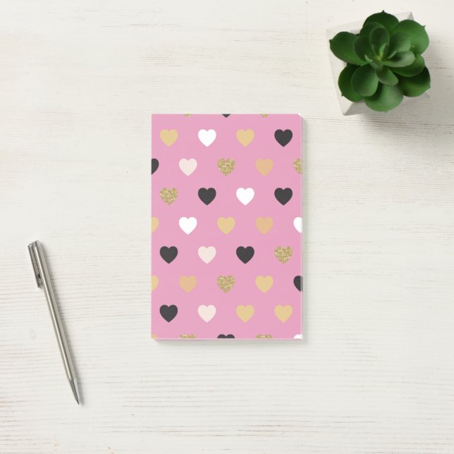 Hearts Pattern 32 Post-it Notes (Office)