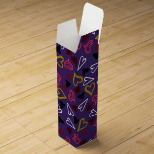 Hearts Pattern 32 Wine Box