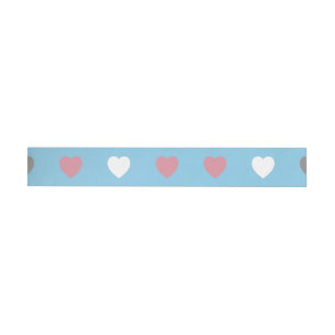 Hearts Pattern 33 Wrap Around Label