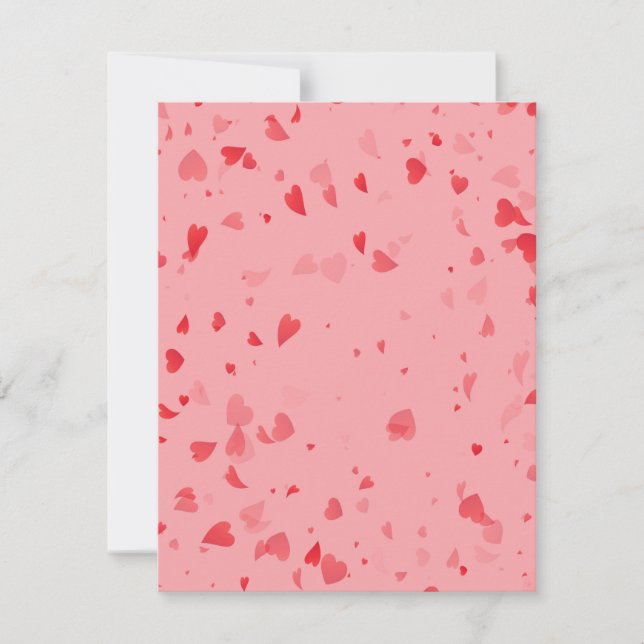 Hearts Pattern 34 Note Card (Front)