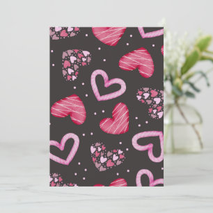 Hearts Pattern 34 Thank You Card