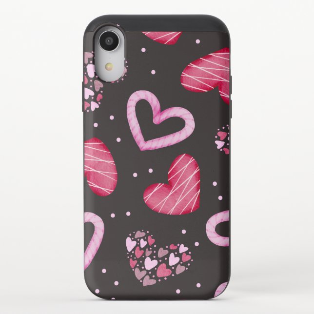 Hearts Pattern 34 Uncommon iPhone Case (Back)
