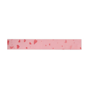 Hearts Pattern 34 Wrap Around Label