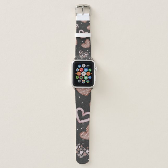 Hearts Pattern 35 Apple Watch Band (Front)